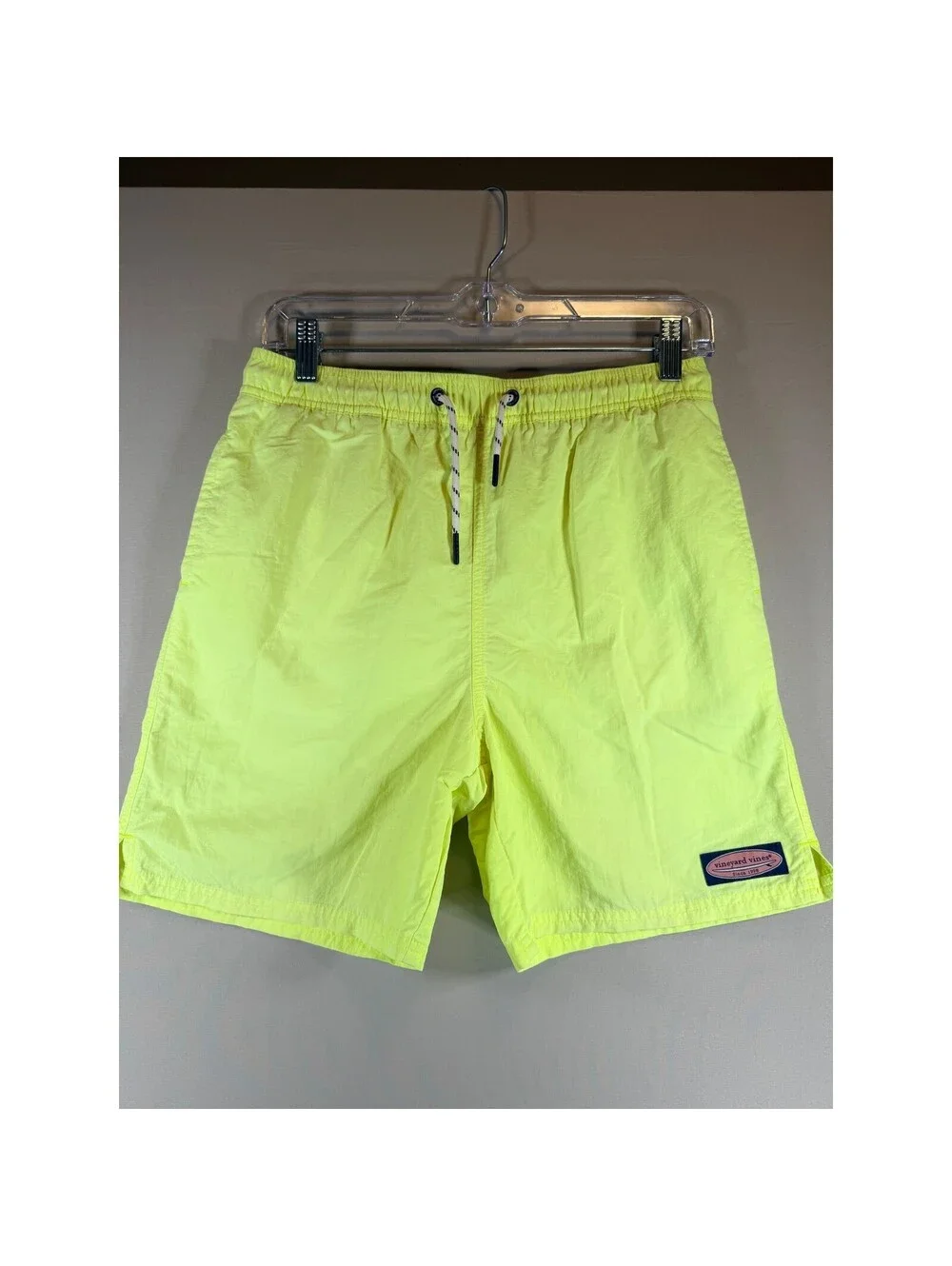 Vineyard Vines Boys Neon Yellow Swim Trunks Board Shorts Size Large